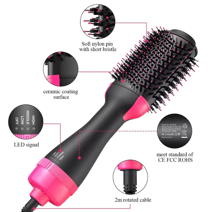 Hot Air Brush Hair Straightner